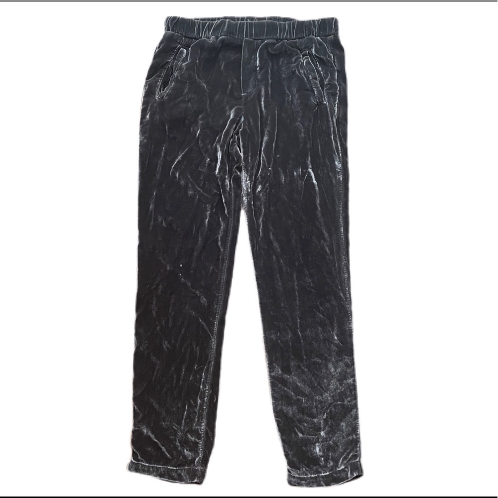 Brown velvet pants with elastic band